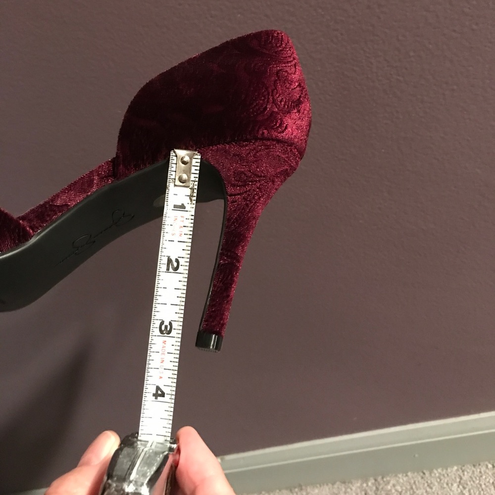 Jessica Simpson Burgundy Velvet Heels - Picture 5 of 5